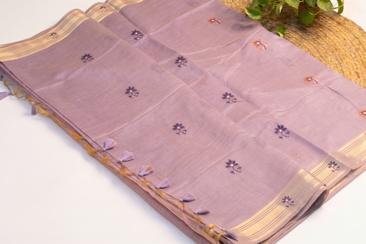Bagicha - Lavender Jamdani Cotton