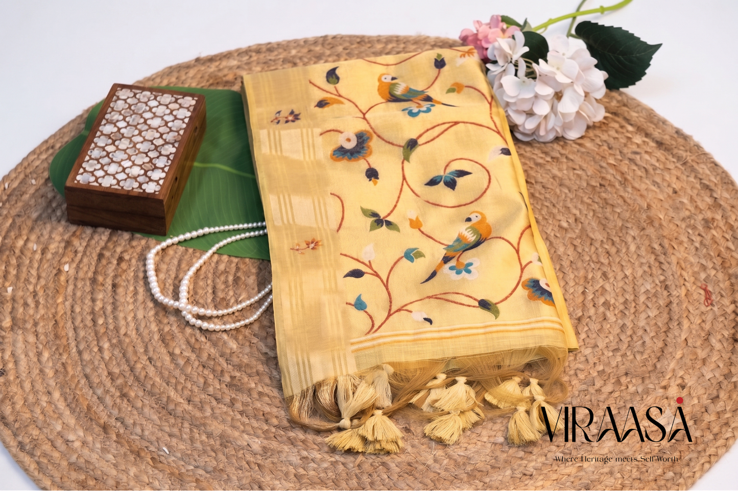 Bagicha - Yellow Jamdani Cotton
