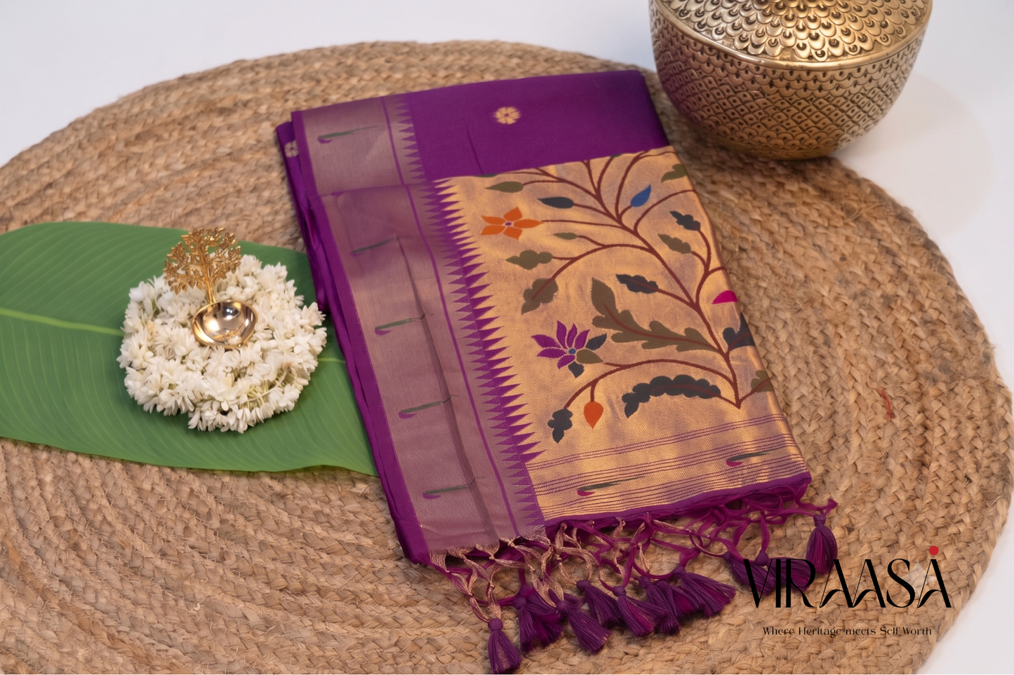 Kadambari - Purple Silk Saree