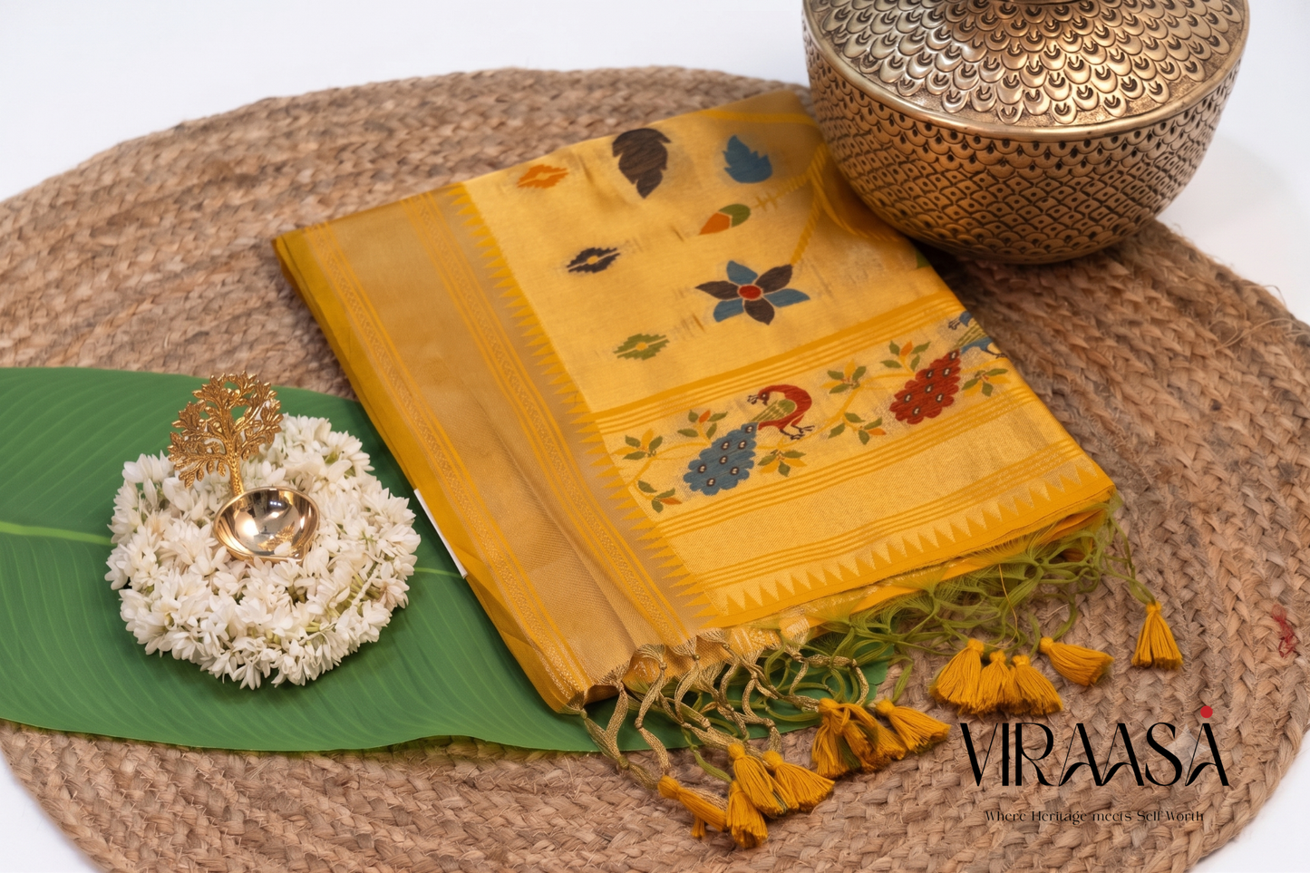 Mayura Heritage - Yellow Silk Saree