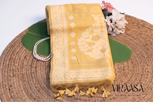 Nazakat - Yellow Jamdani weave