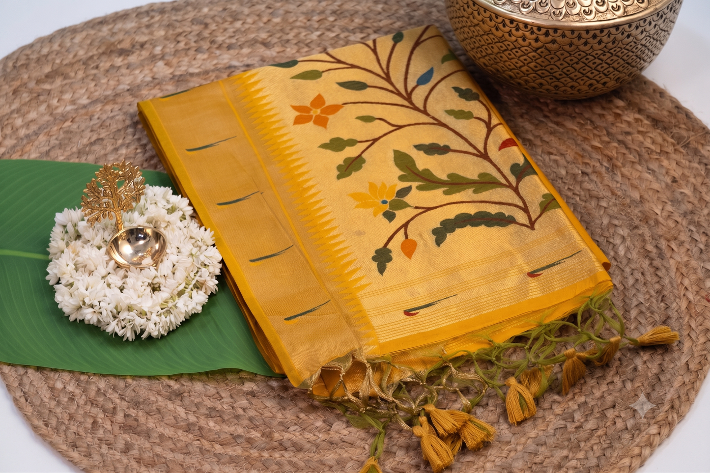 Kadambari - Yellow Silk Saree