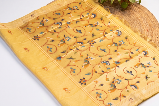 Bagicha - Yellow Jamdani Cotton