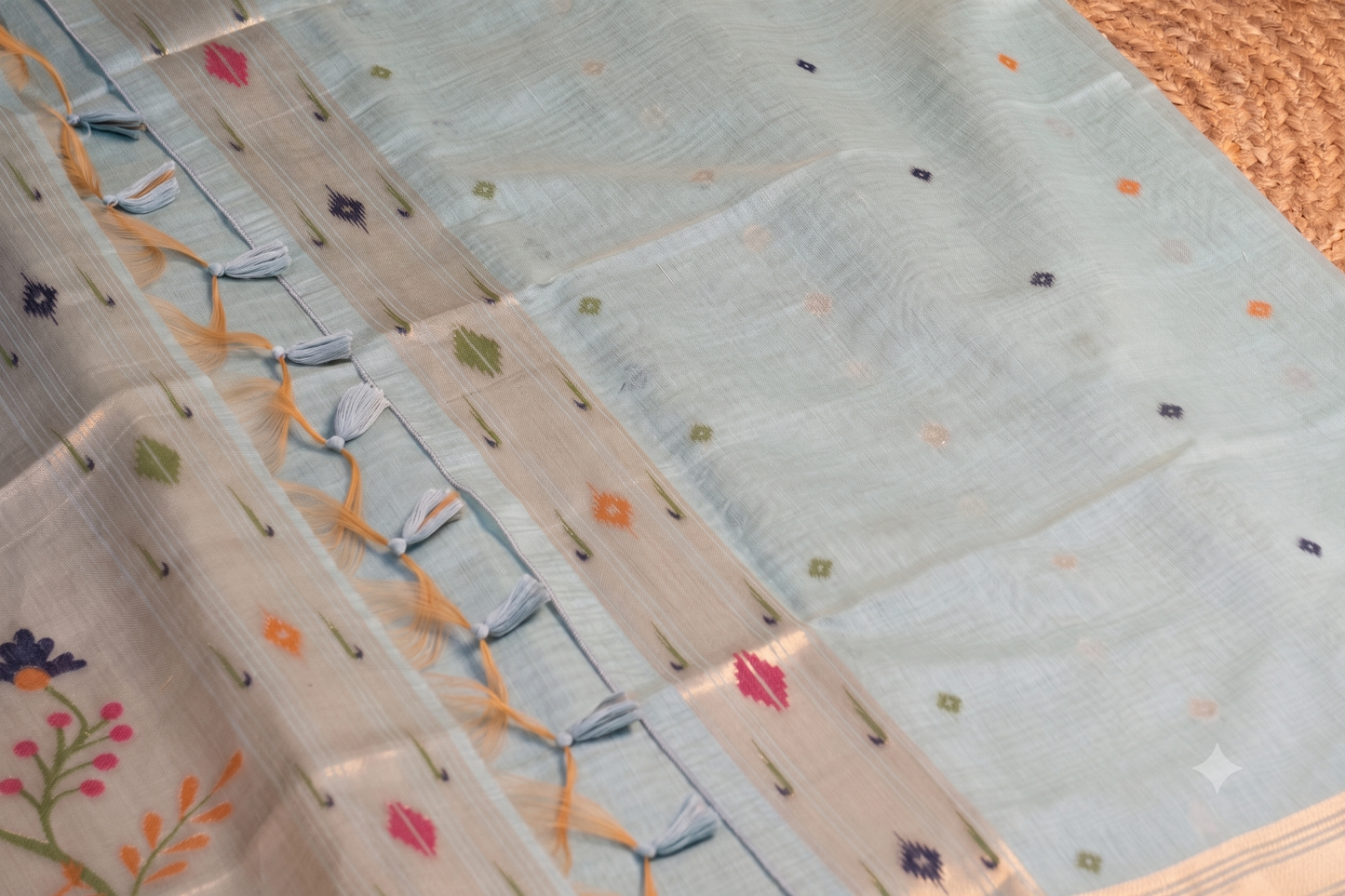 Nritya - Light Blue Jamdani Cotton