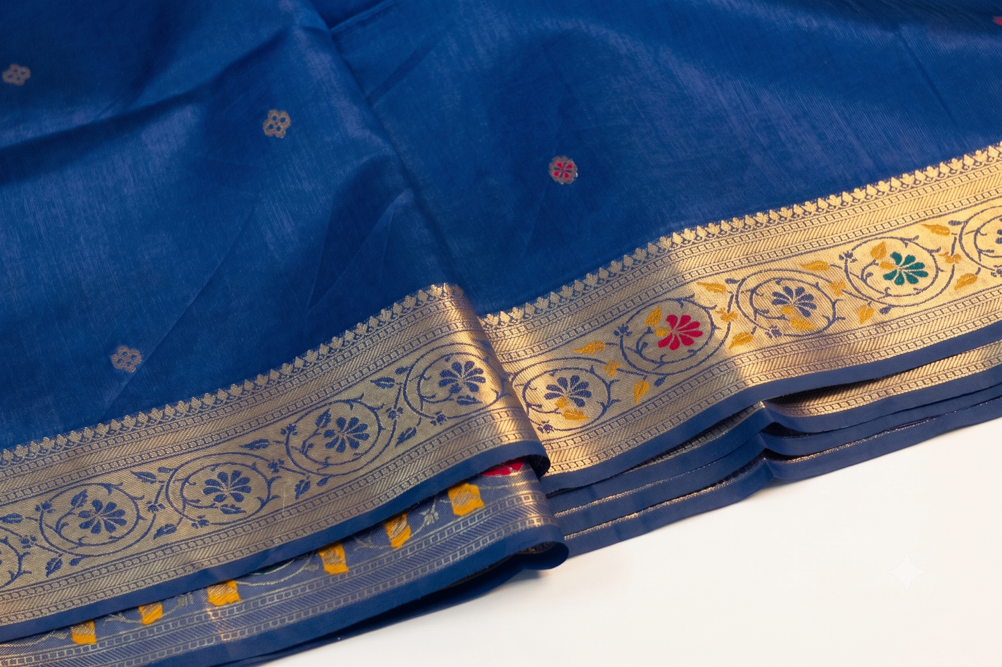 Meenarang - Royal Blue Silk Saree