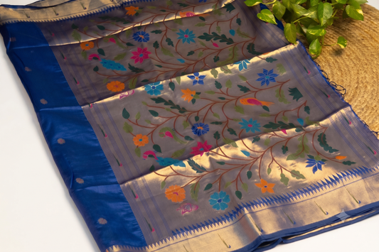 Kadambari - Blue Silk Saree