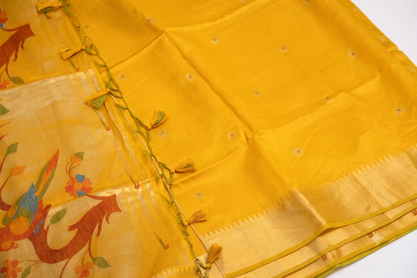 Shuka - Yellow Silk Saree
