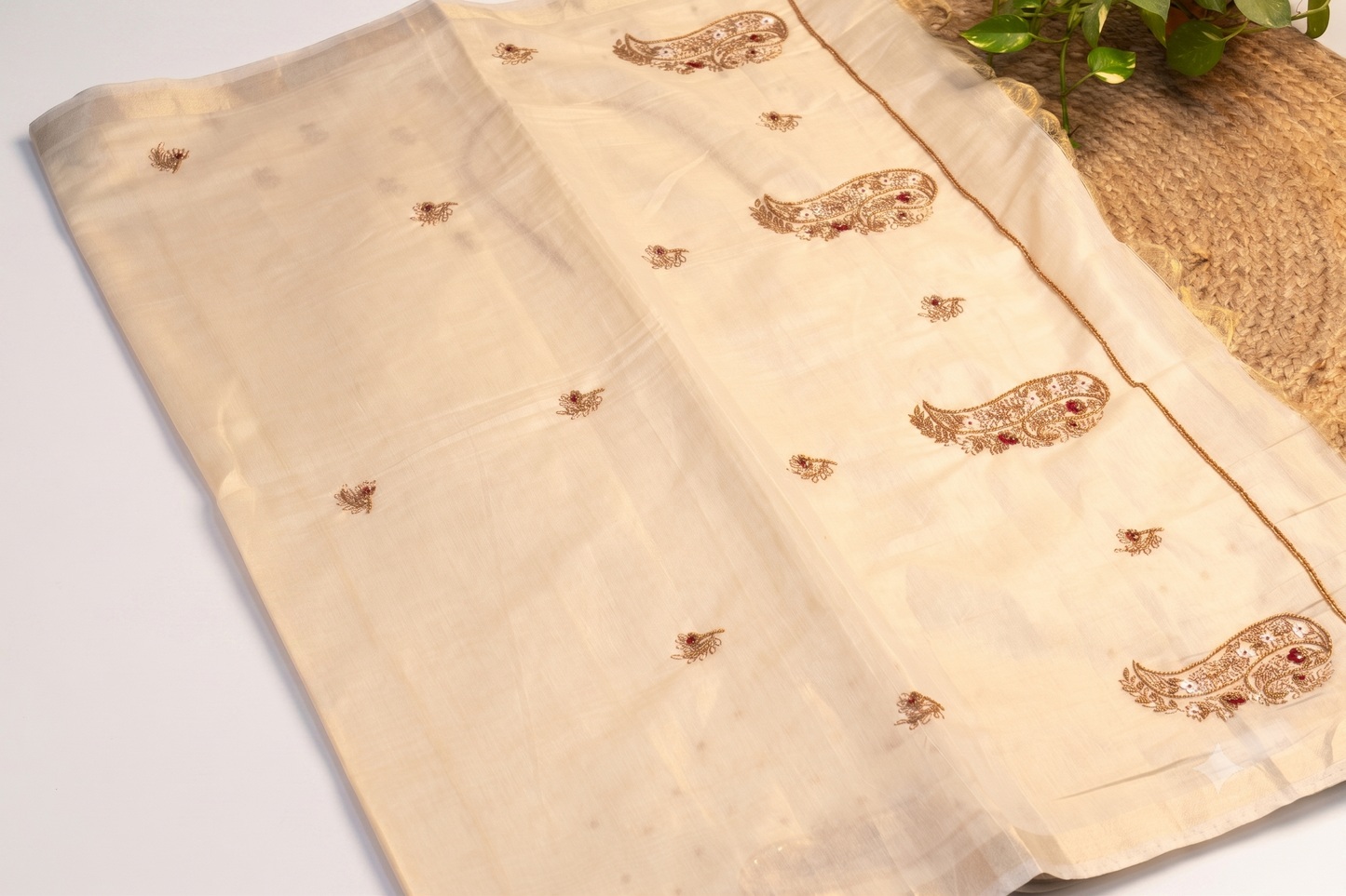 Tejaswi - Tissue Linen Saree