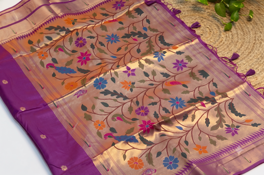 Kadambari - Purple Silk Saree
