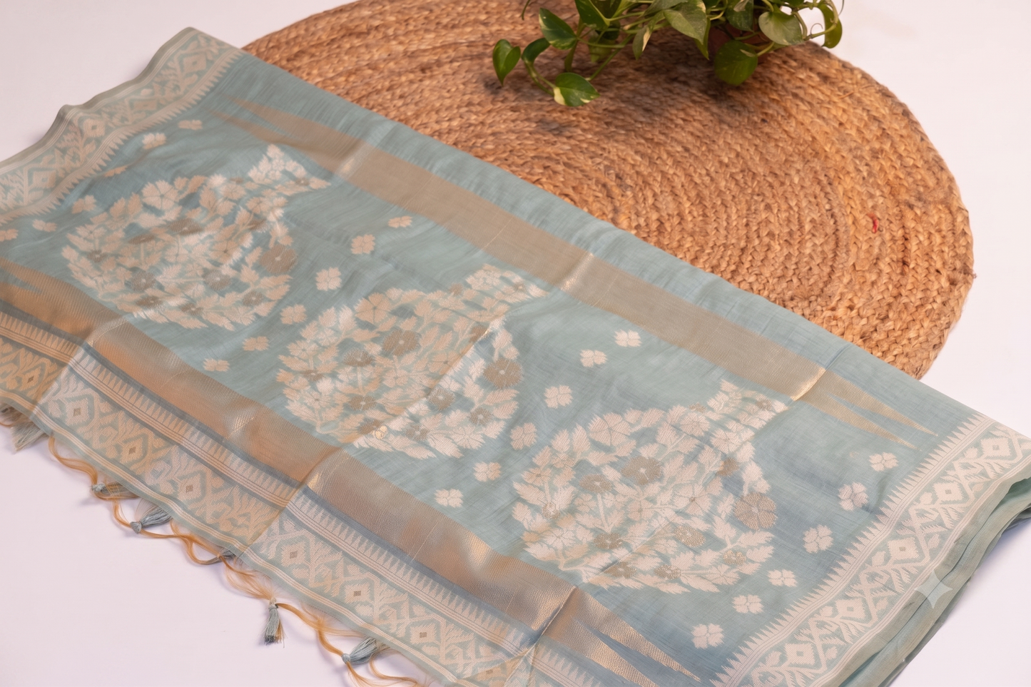 Nazakat - Blue Jamdani weave