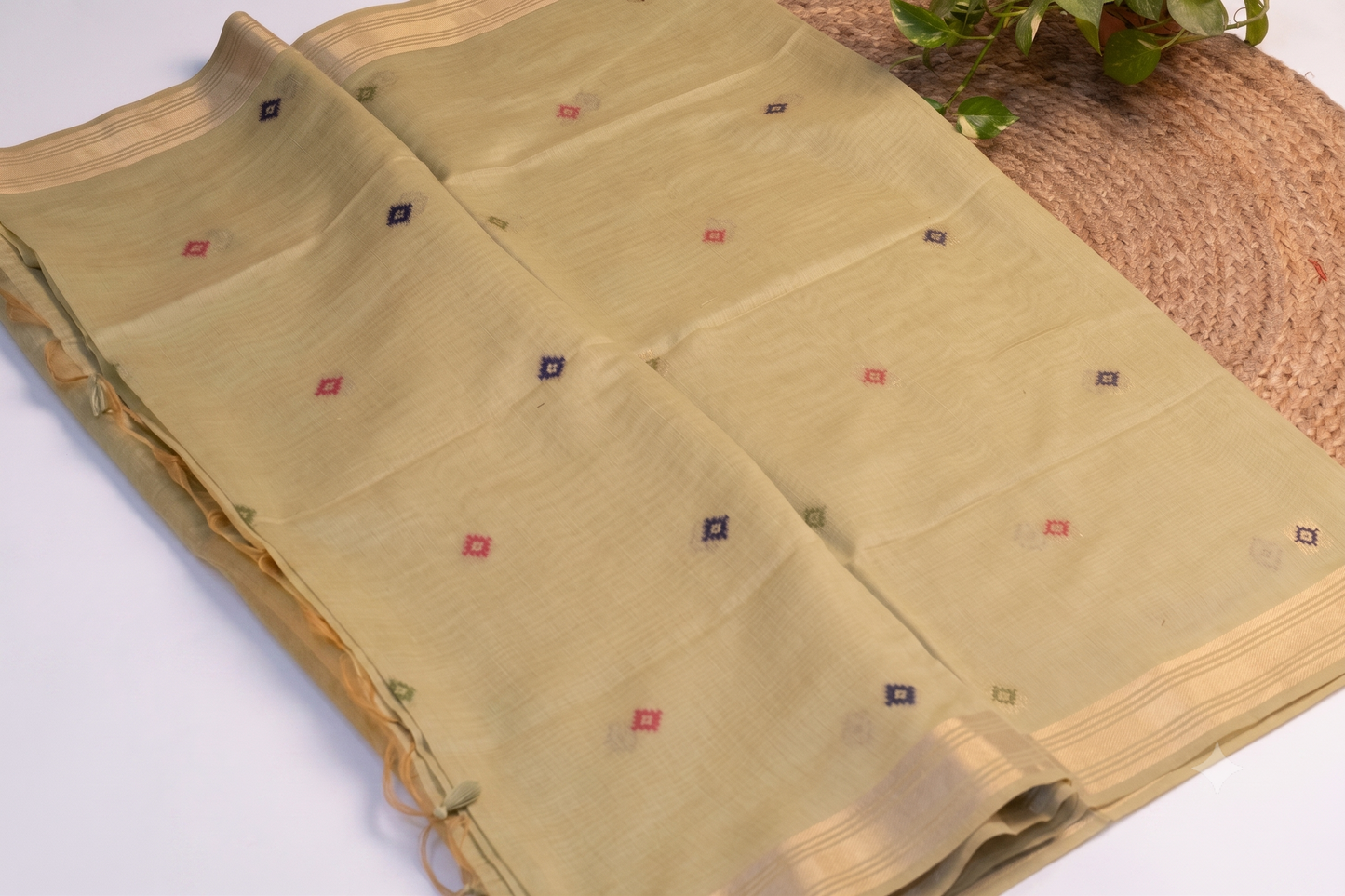 Nritya - Green Jamdani Cotton