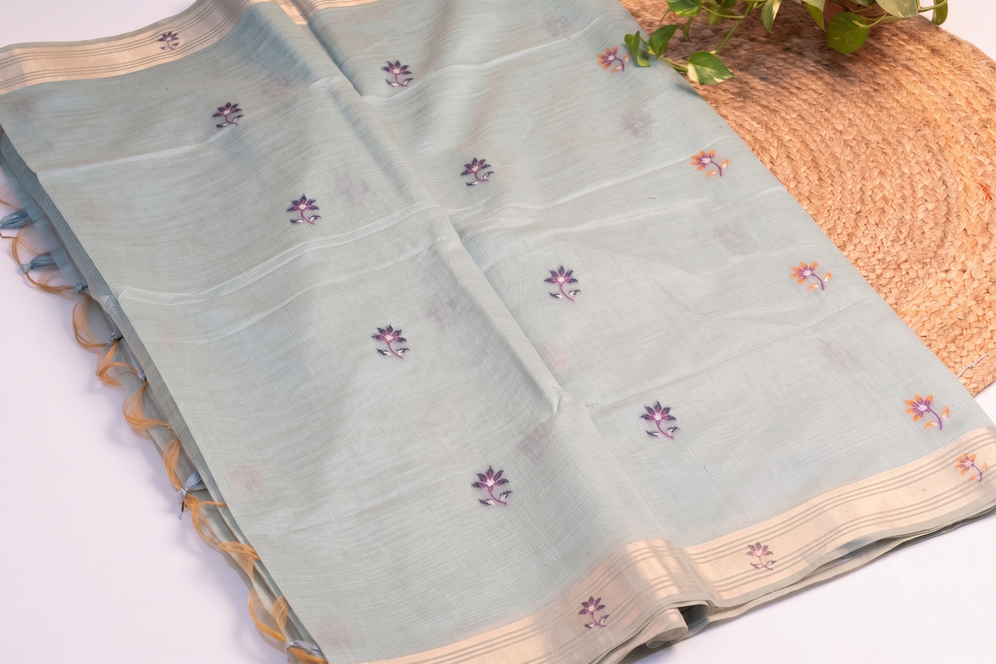 Bagicha - Light Blue Jamdani Cotton