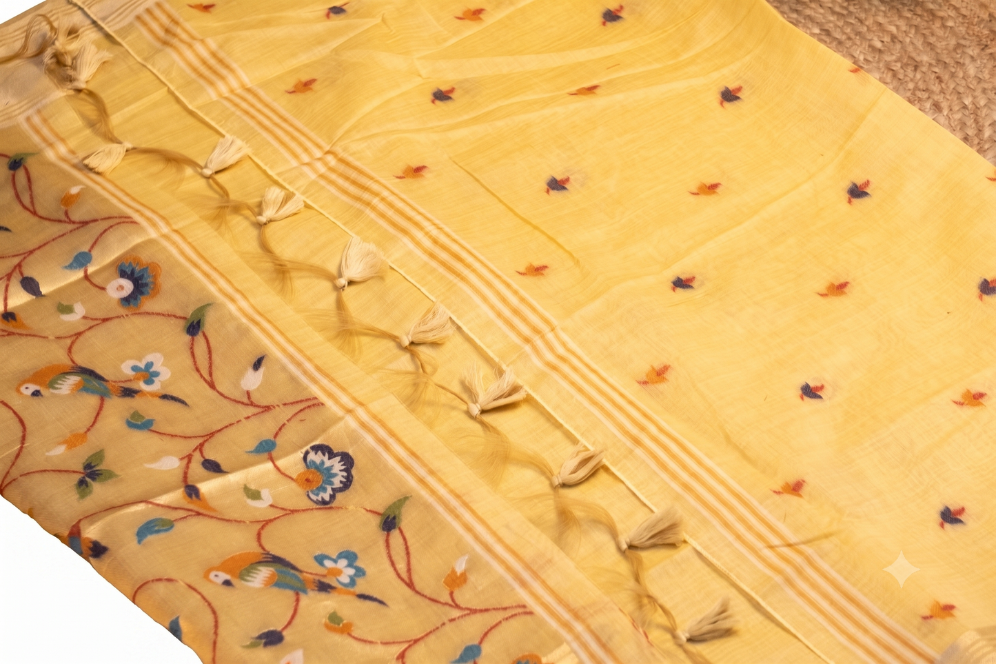 Bagicha - Yellow Jamdani Cotton