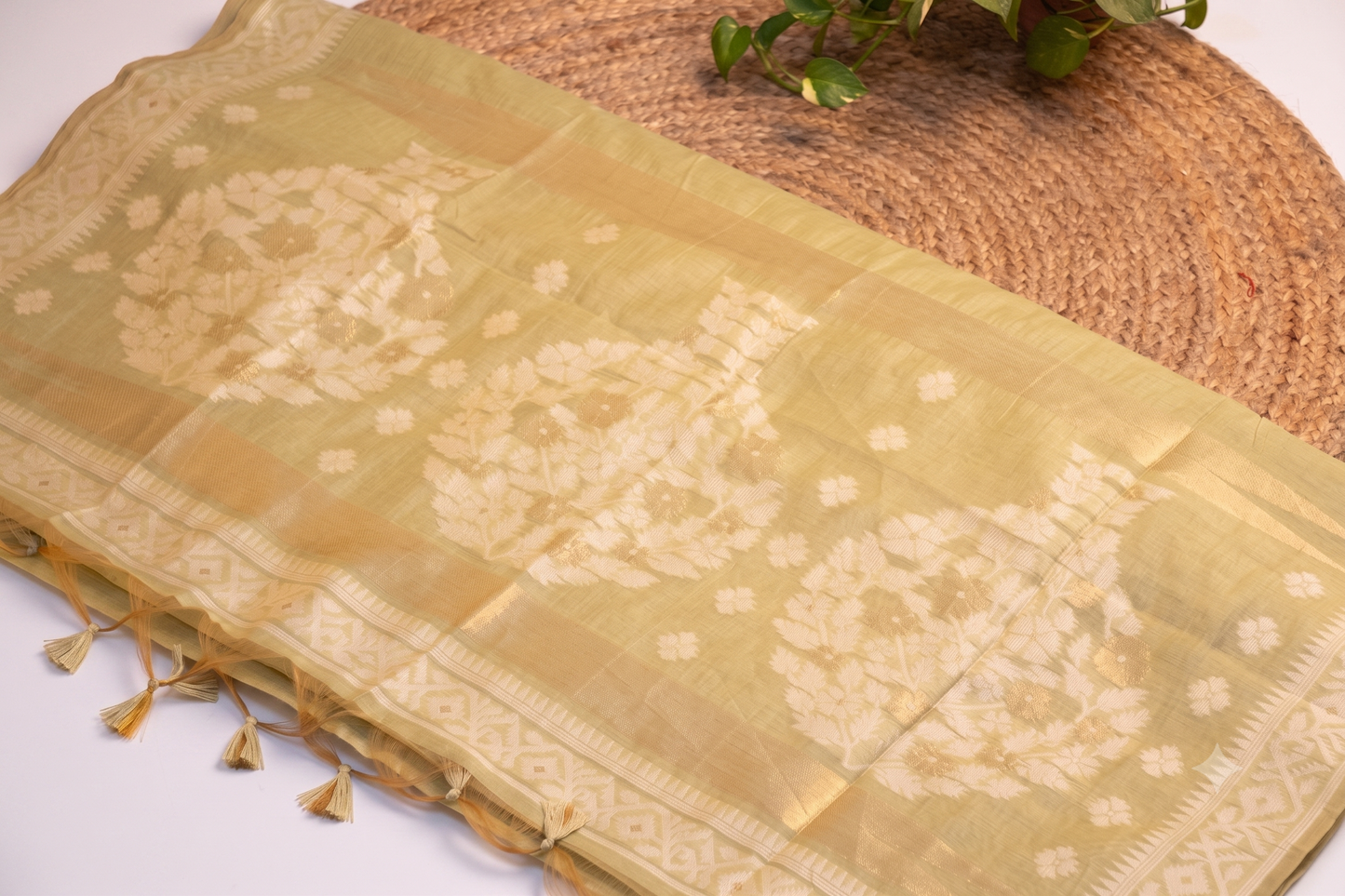 Nazakat - Green Jamdani weave