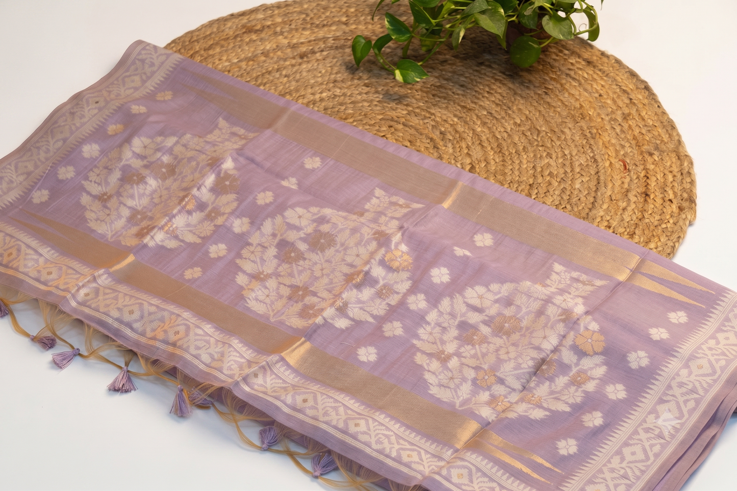 Nazakat - Purple Jamdani weave