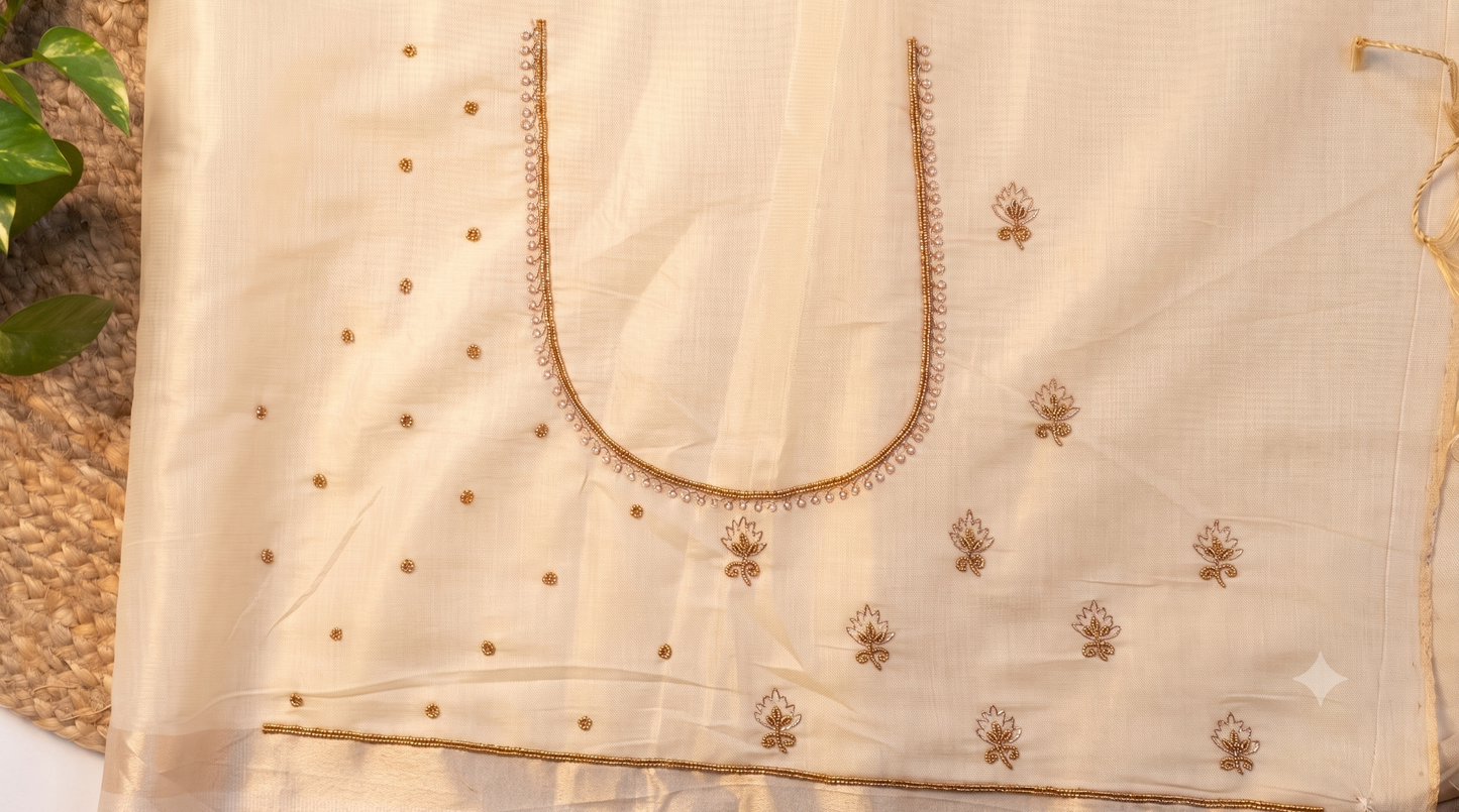 Tejaswi - Tissue Linen Saree