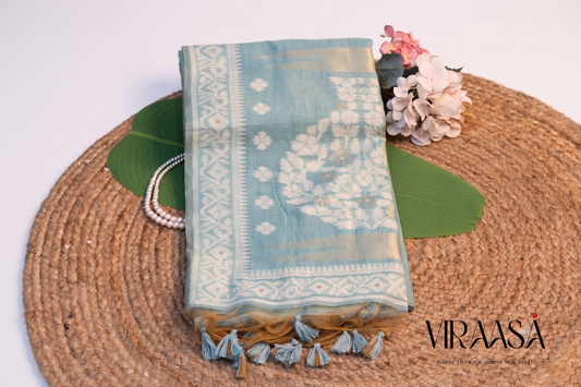 Nazakat - Blue Jamdani weave