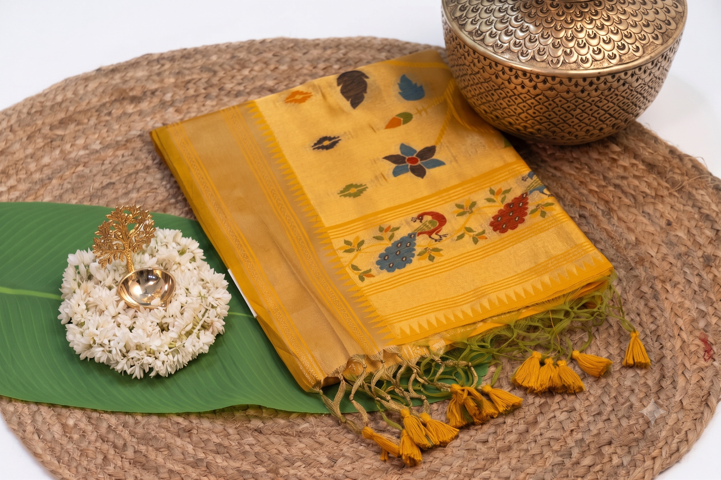 Mayura Heritage - Yellow Silk Saree