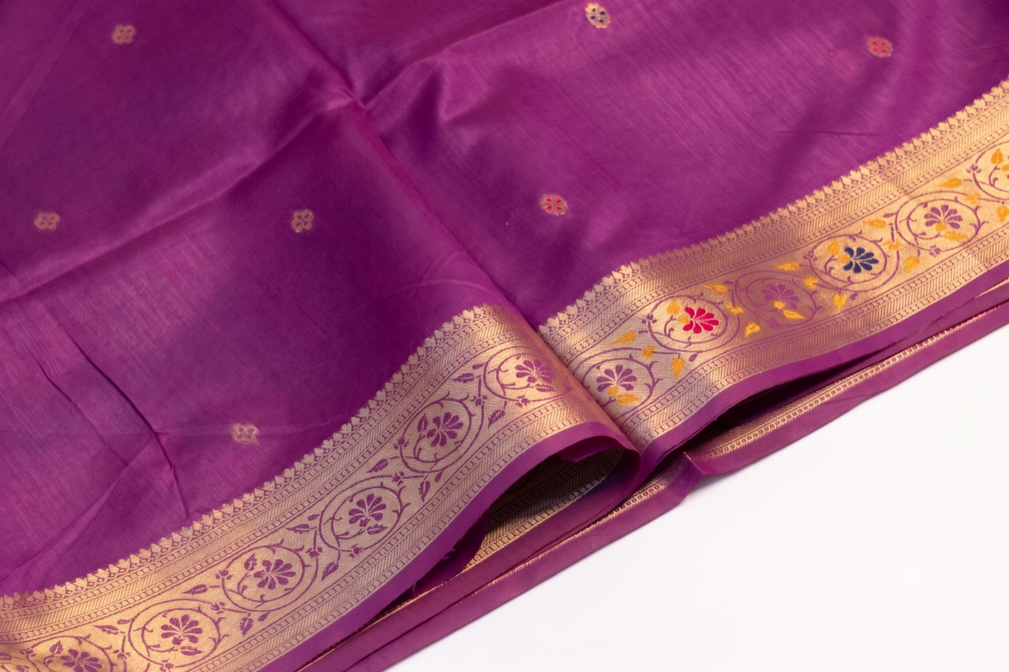 Meenarang - Purple Silk Saree