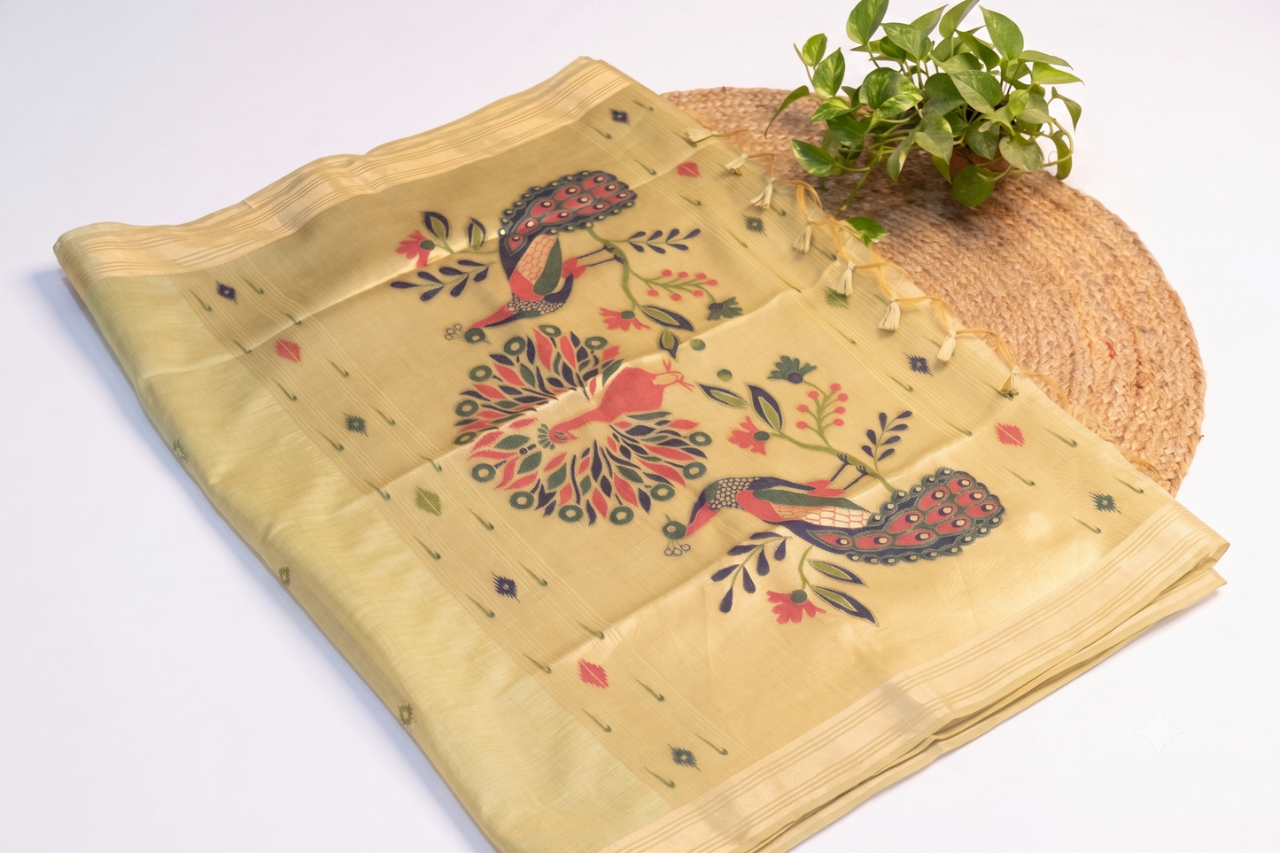 Nritya - Green Jamdani Cotton