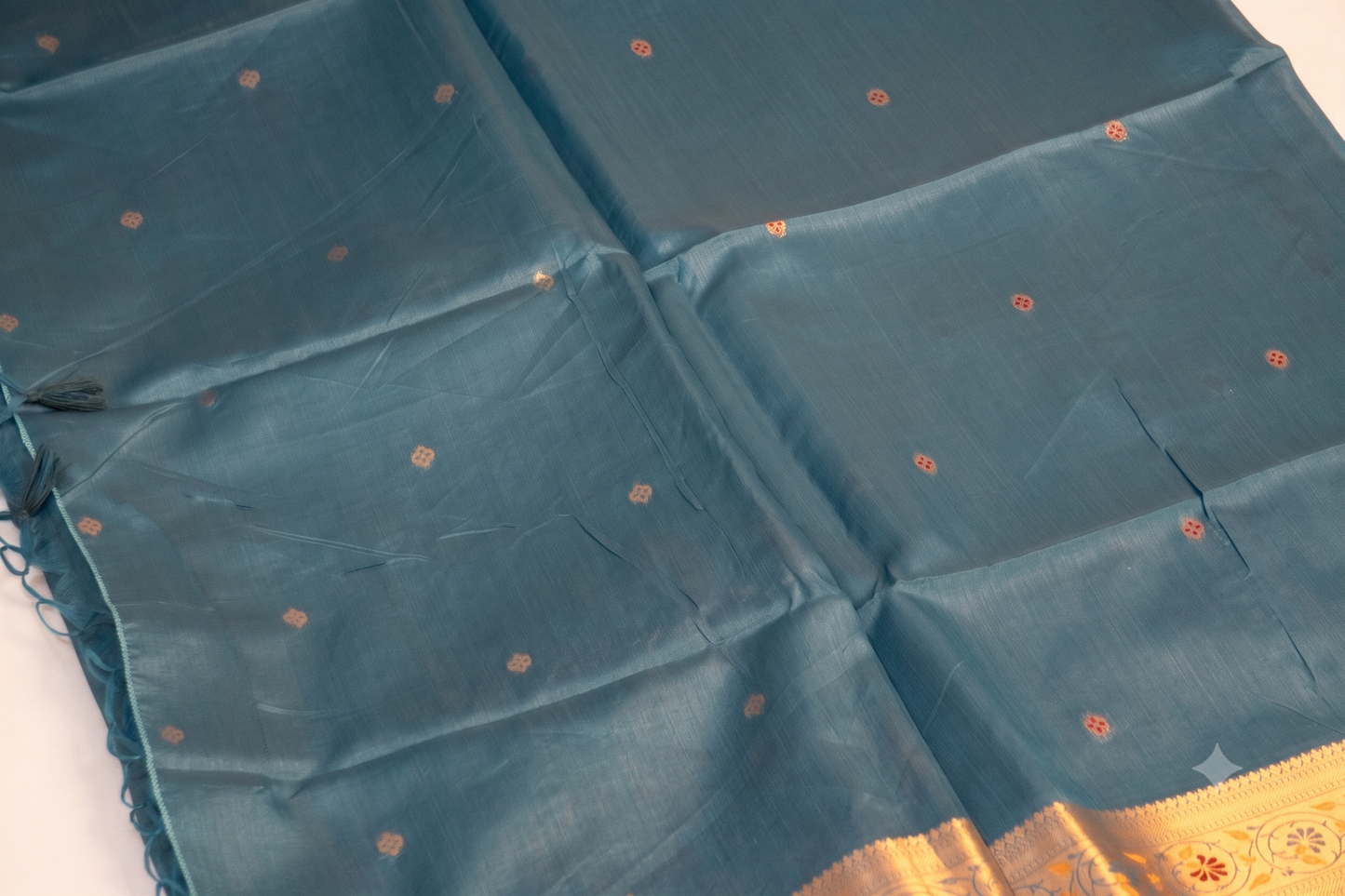 Meenarang - Blue Silk Saree