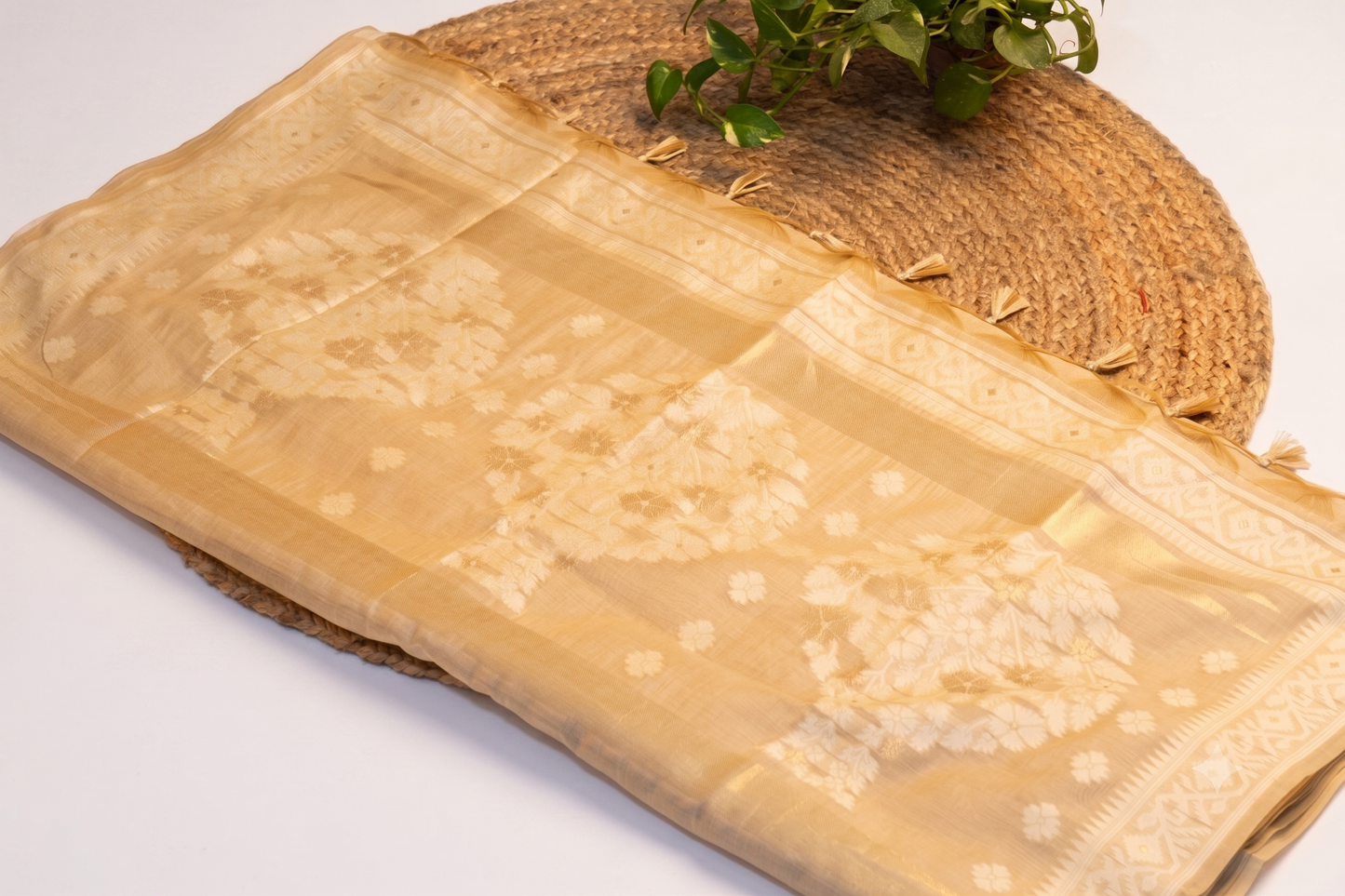 Nazakat - Yellow Jamdani weave