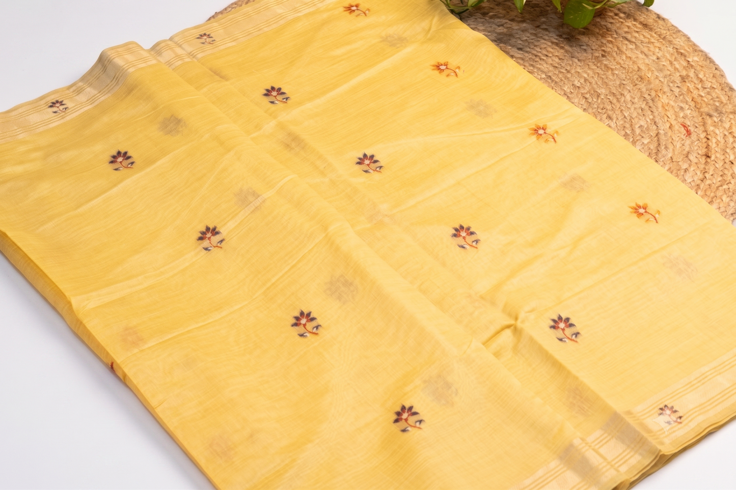 Bagicha - Yellow Jamdani Cotton