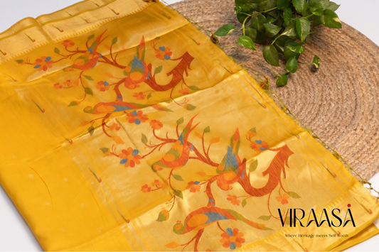 Shuka - Yellow Silk Saree