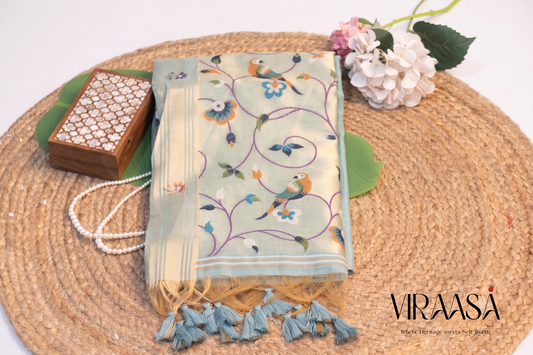 Bagicha - Light Blue Jamdani Cotton