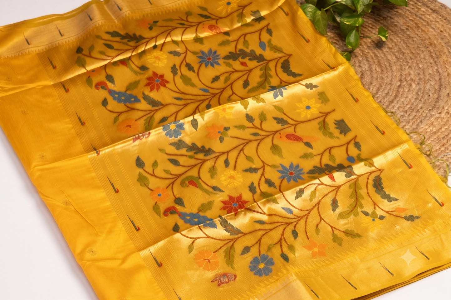 Kadambari - Yellow Silk Saree