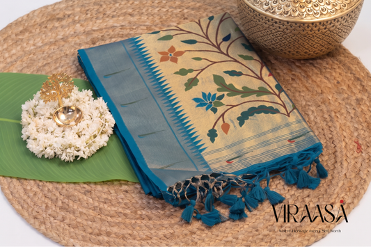 Kadambari - Blue Silk Saree