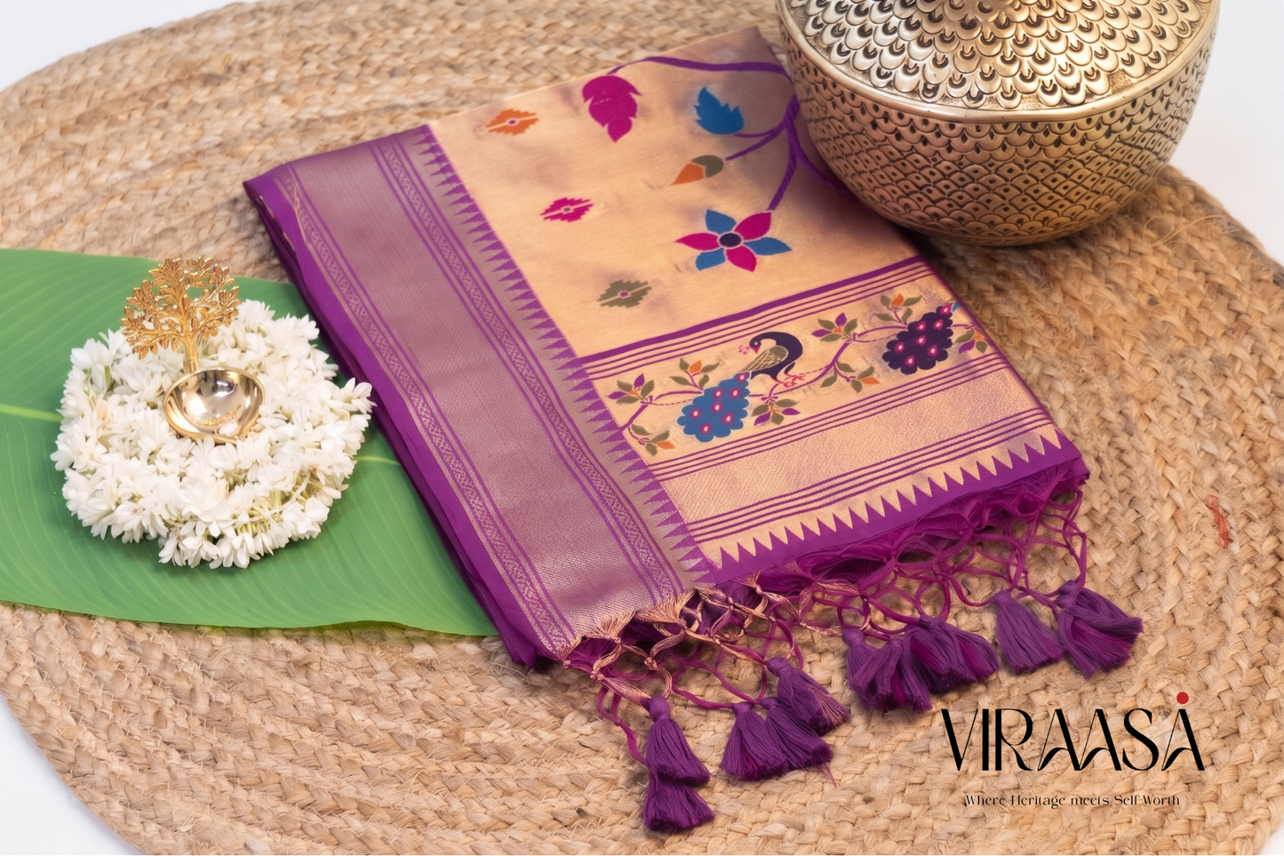 Mayura Heritage - Purple Silk Saree