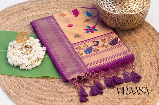 Mayura Heritage - Purple Silk Saree