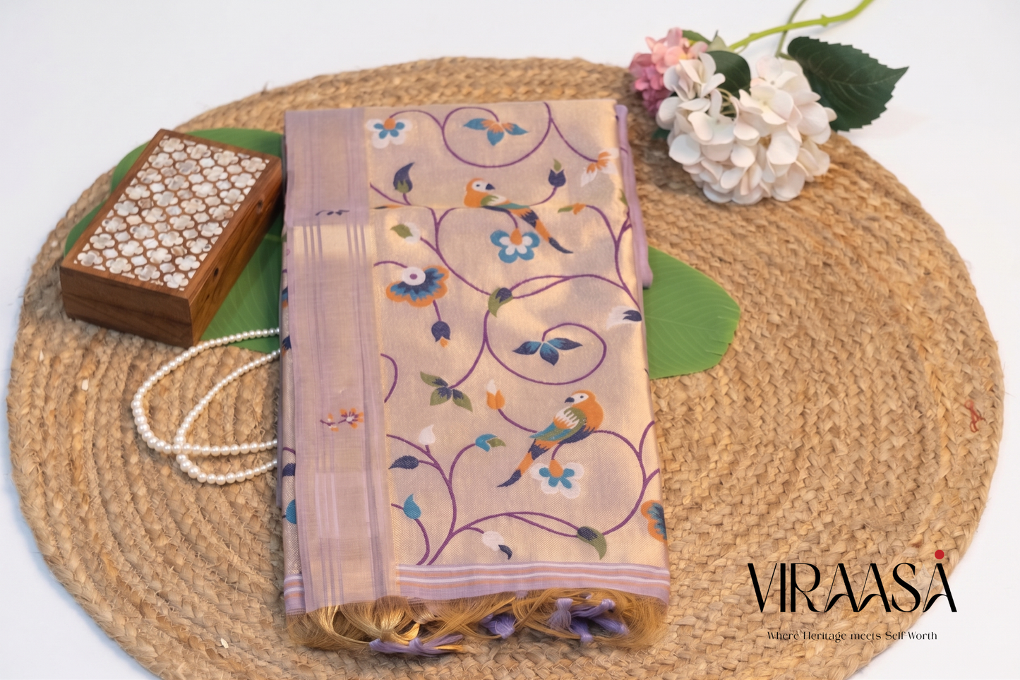 Bagicha - Lavender Jamdani Cotton