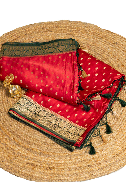 Vaidehi - Crepe Satin Silk Saree