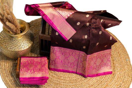 Anvita - Pure Kora Organza Banarasi Saree