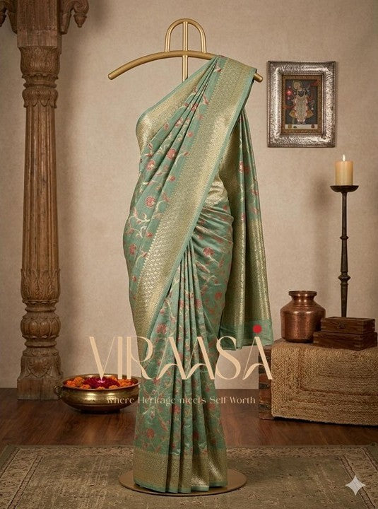 Pure Chiniya Silk Saree