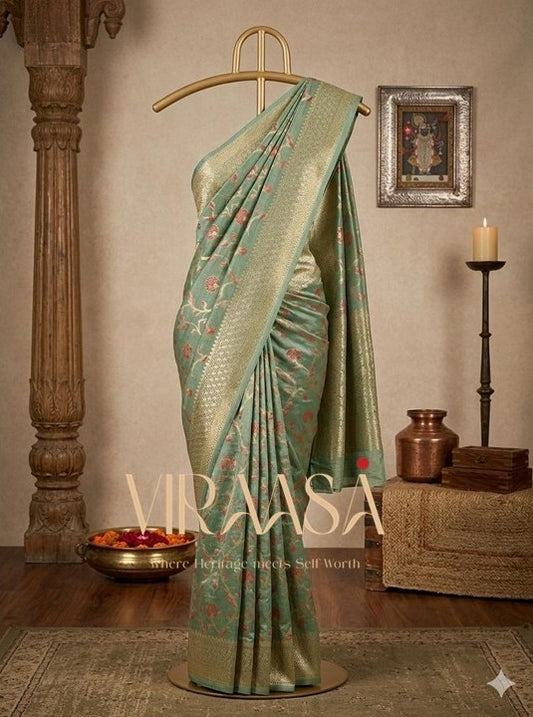 Pure Chiniya Silk Saree