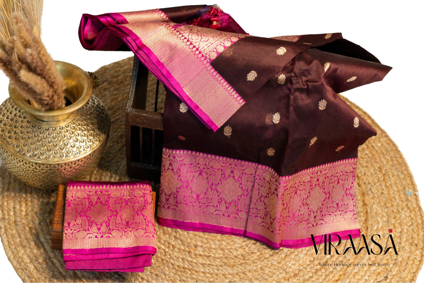 Anvita - Pure Kora Organza Banarasi Saree