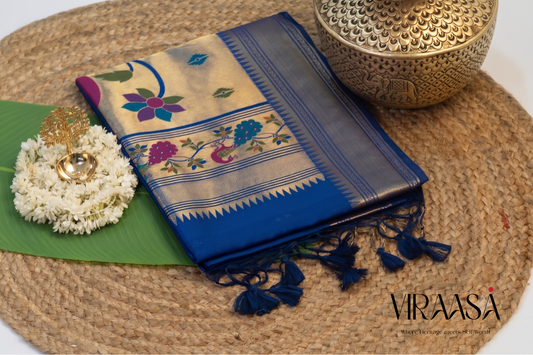 Mayura Heritage - Royal Blue Silk Saree