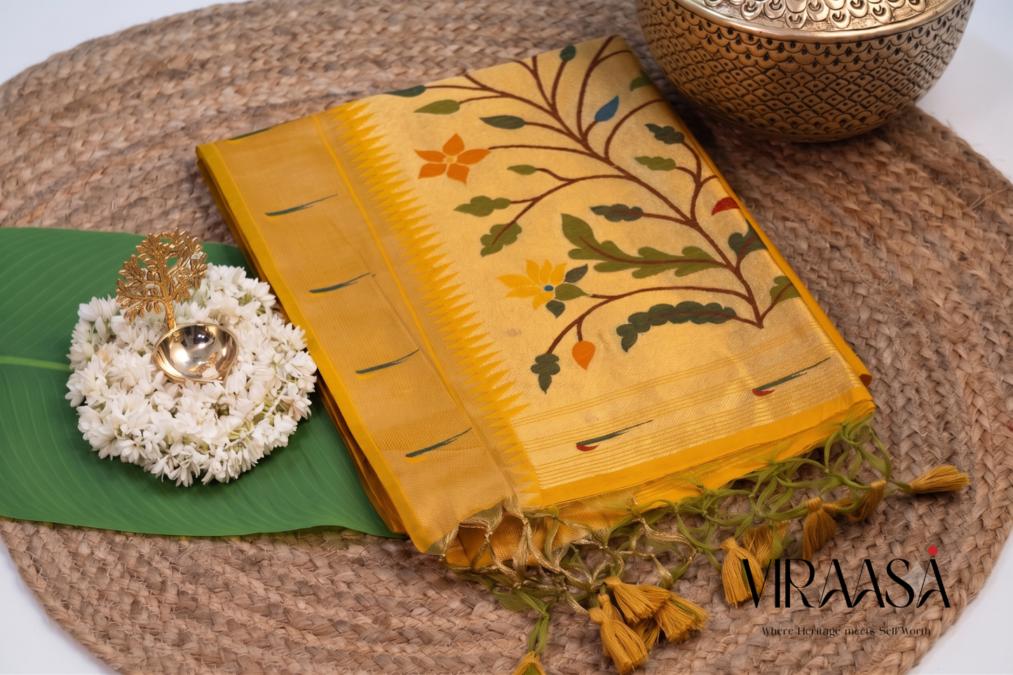 Kadambari - Yellow Silk Saree