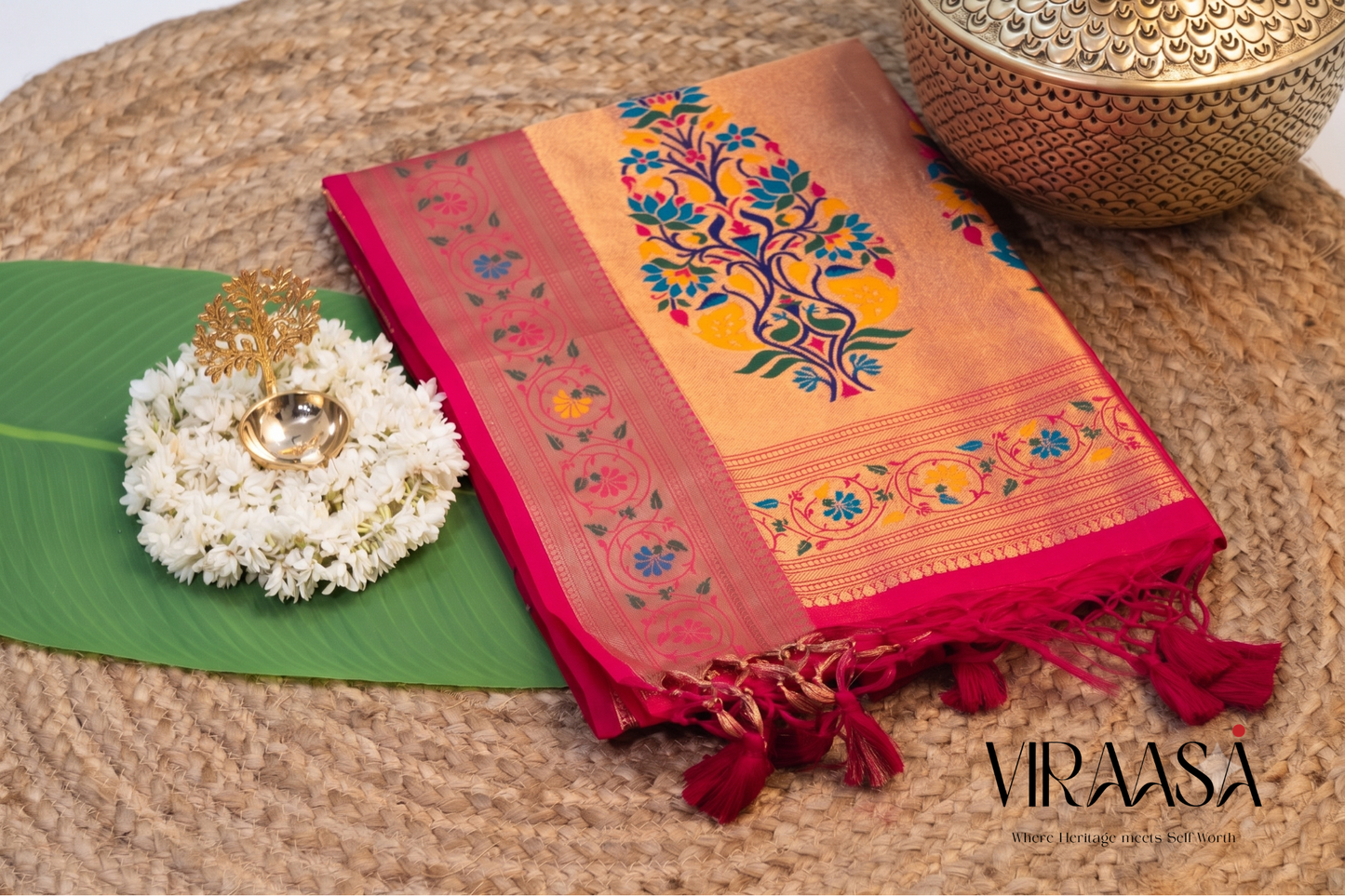 Meenarang - Pink Silk Saree