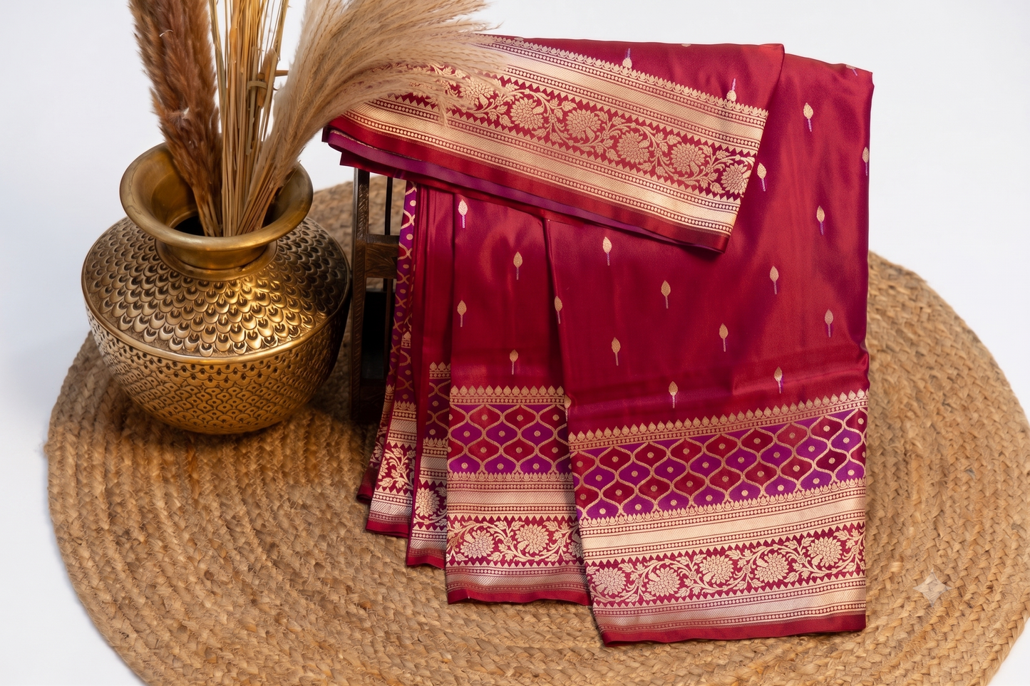 Moh - Mashru Katan Banarasi Saree